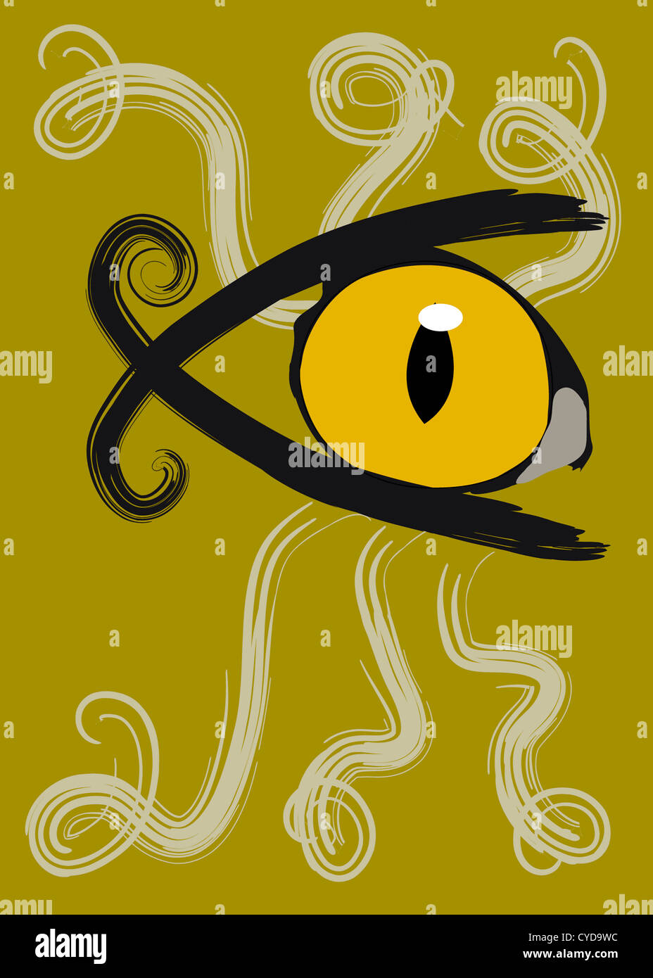 Illustration - Auge eines Monsters Stockfoto