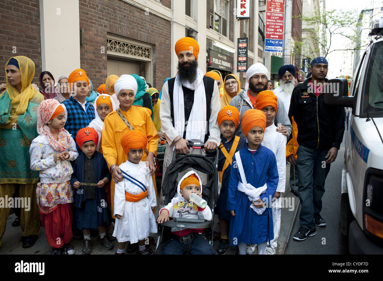 Die 25. jährliche Sikh Day Parade auf der Madison Avenue in New York, 2012. Stockfoto