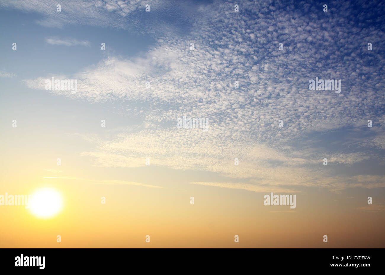 schönen Himmel Sonnenaufgang Stockfoto
