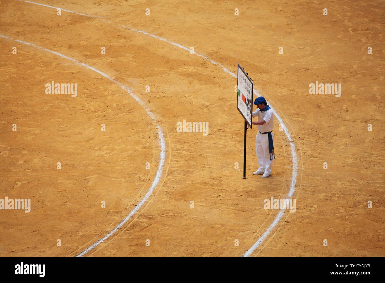 Ankündigung für den nächsten Kampf. Stockfoto