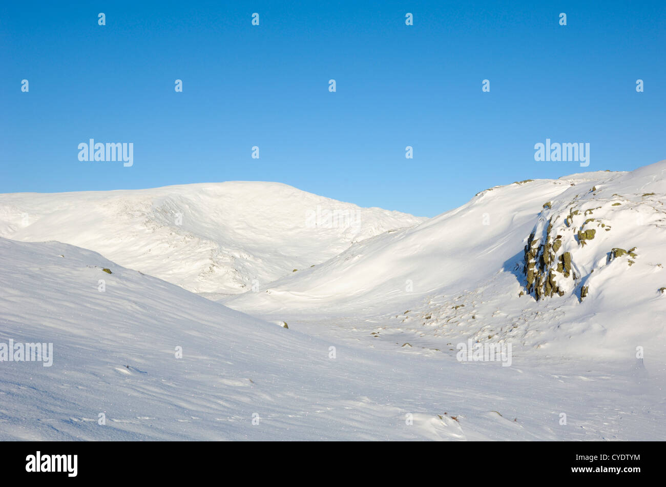 Galloway Hills im Winterschnee, Dumfries & Galloway, Schottland Stockfoto