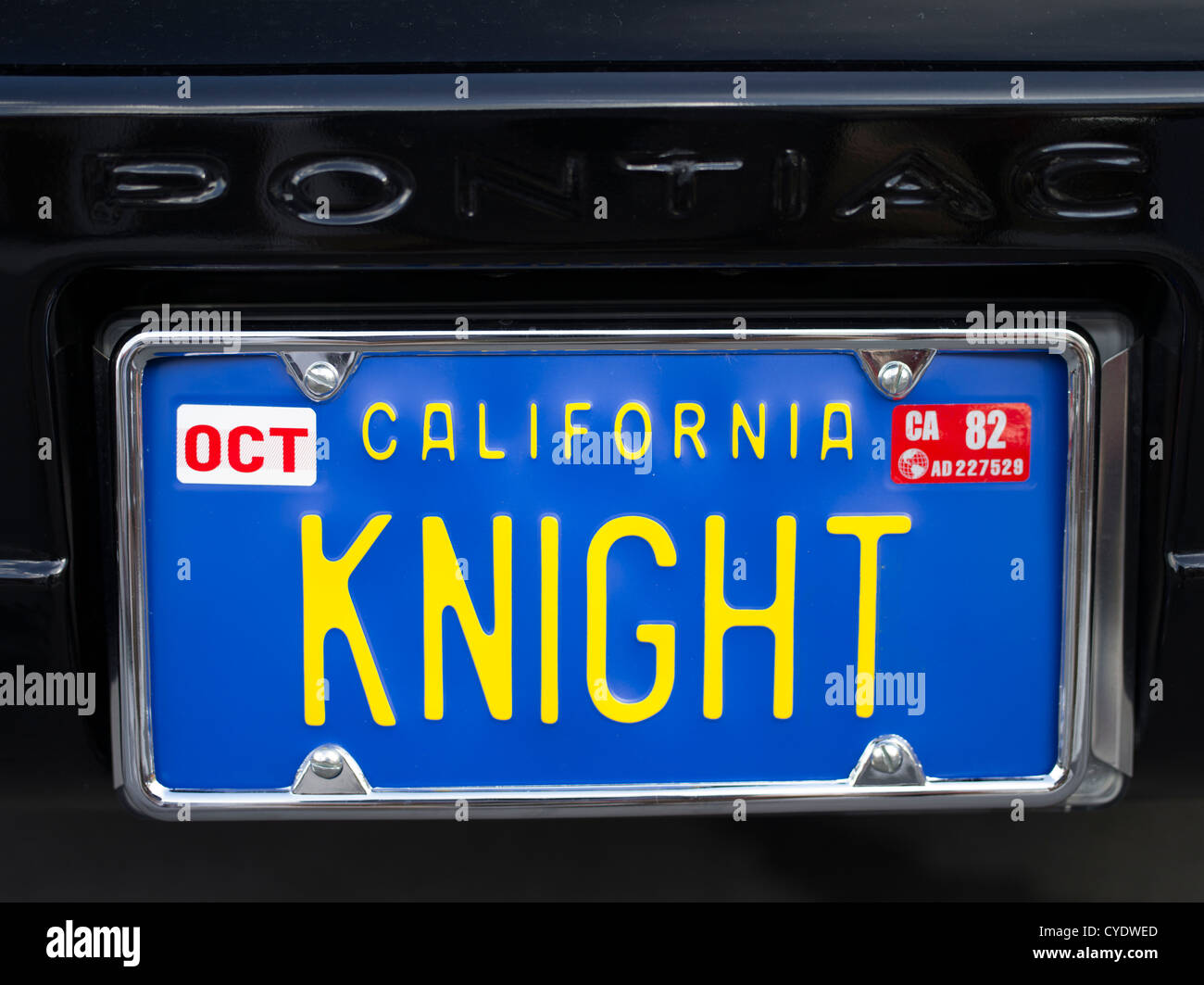 Knight Rider-TV-show KITT-Kfz-Kennzeichen Stockfoto