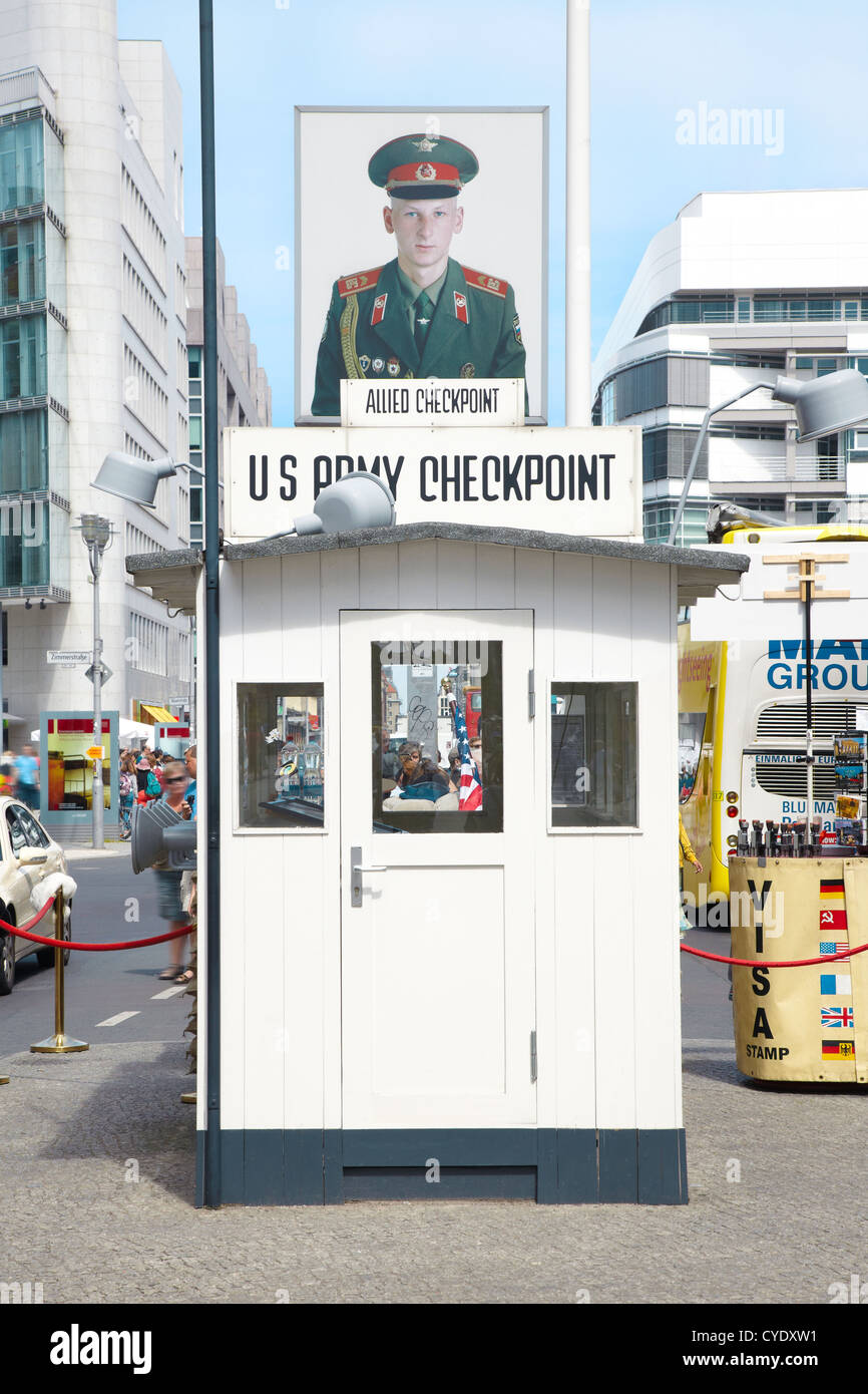 Checkpoint Charlie, Berlin Stockfoto