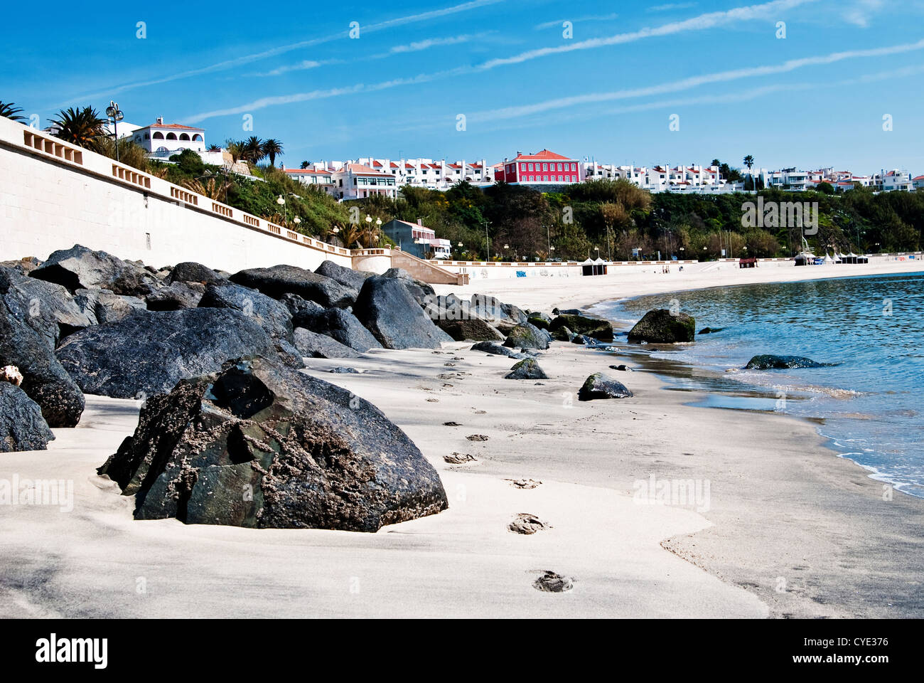 Sines Strand, Portugal Landschaft. Die Stadt waren, dass Vasco da Gama geboren wurde Stockfoto