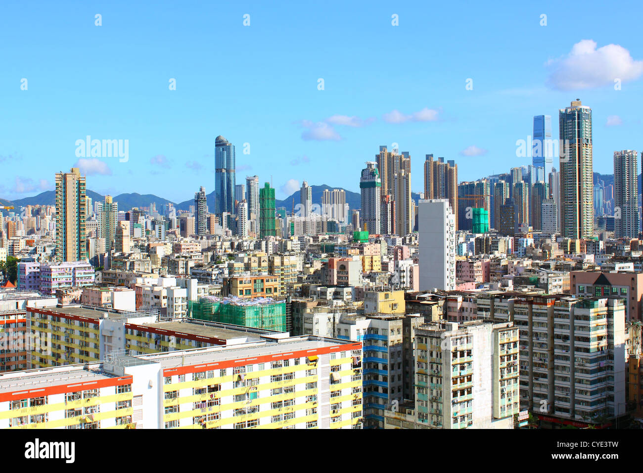 Hong Kong Innenstadt zur Tageszeit Stockfoto
