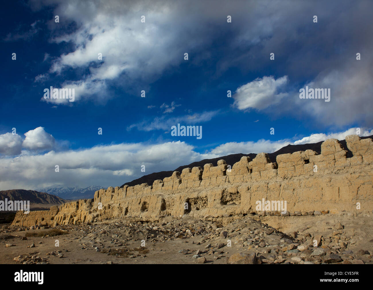 Das 7. Jahrhundert Ruinen von Tashkurgan Fort, Tashkurgan, Xinjiang Uyghur autonome Region, China Stockfoto