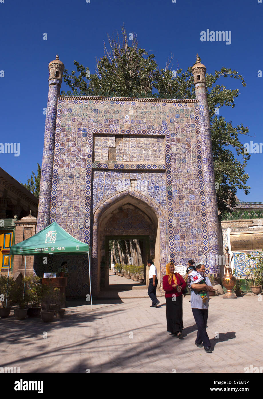 Eingang der Abakh Hojam Grab, Kashgar, Xinjiang Uyghur autonome Region, China Stockfoto