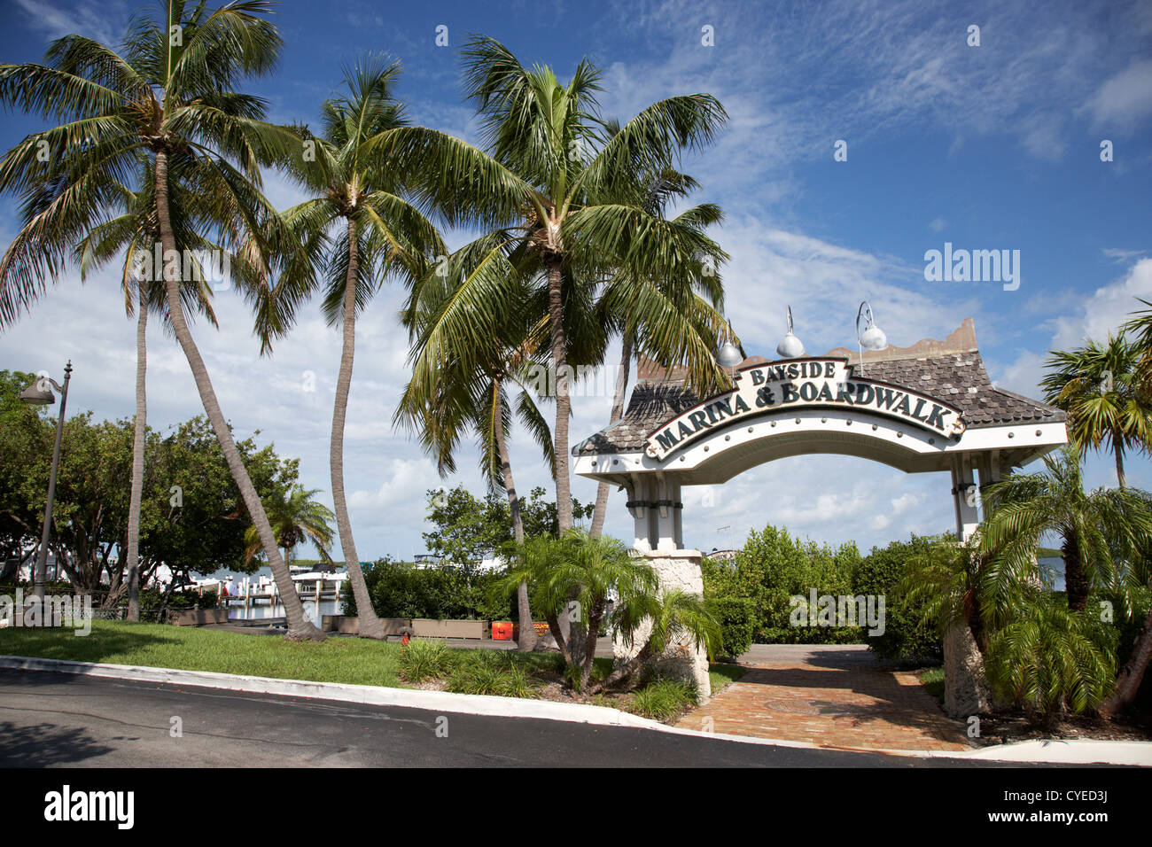 Bayside Marina und Promenade Islamorada Florida Keys usa Stockfoto