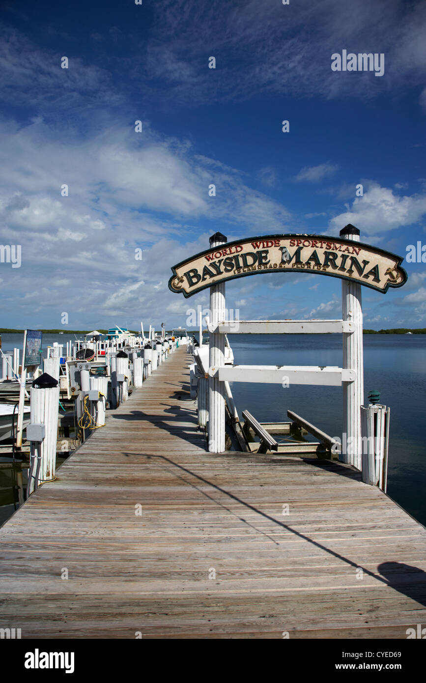 Breite Weltsportler bayside Marina Islamorada Florida Keys Usa Stockfoto