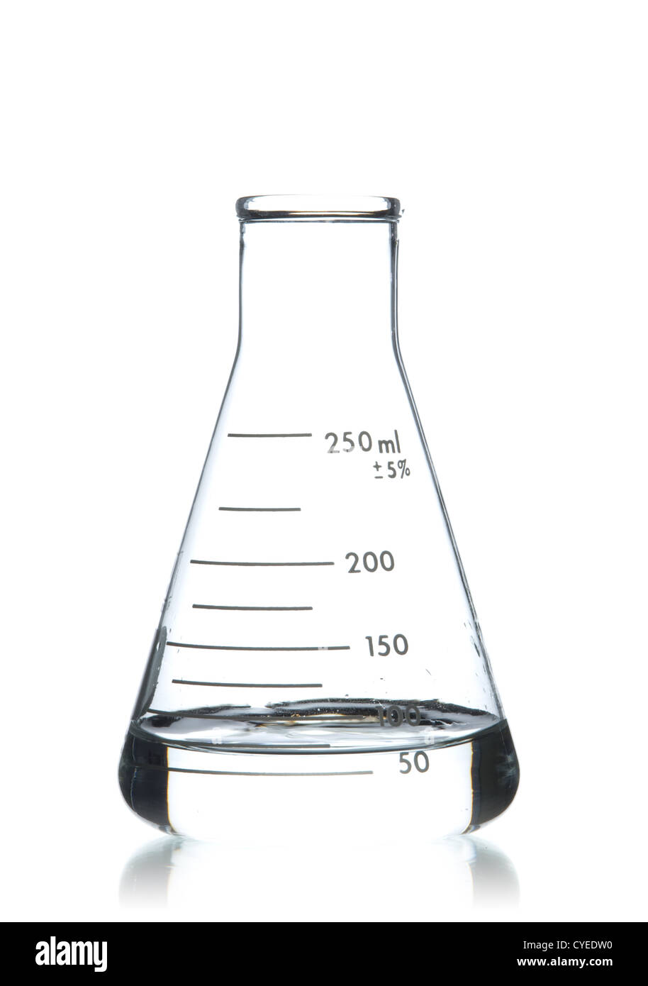 Glas Erlenmeyerkolben, 250 ml Stockfoto