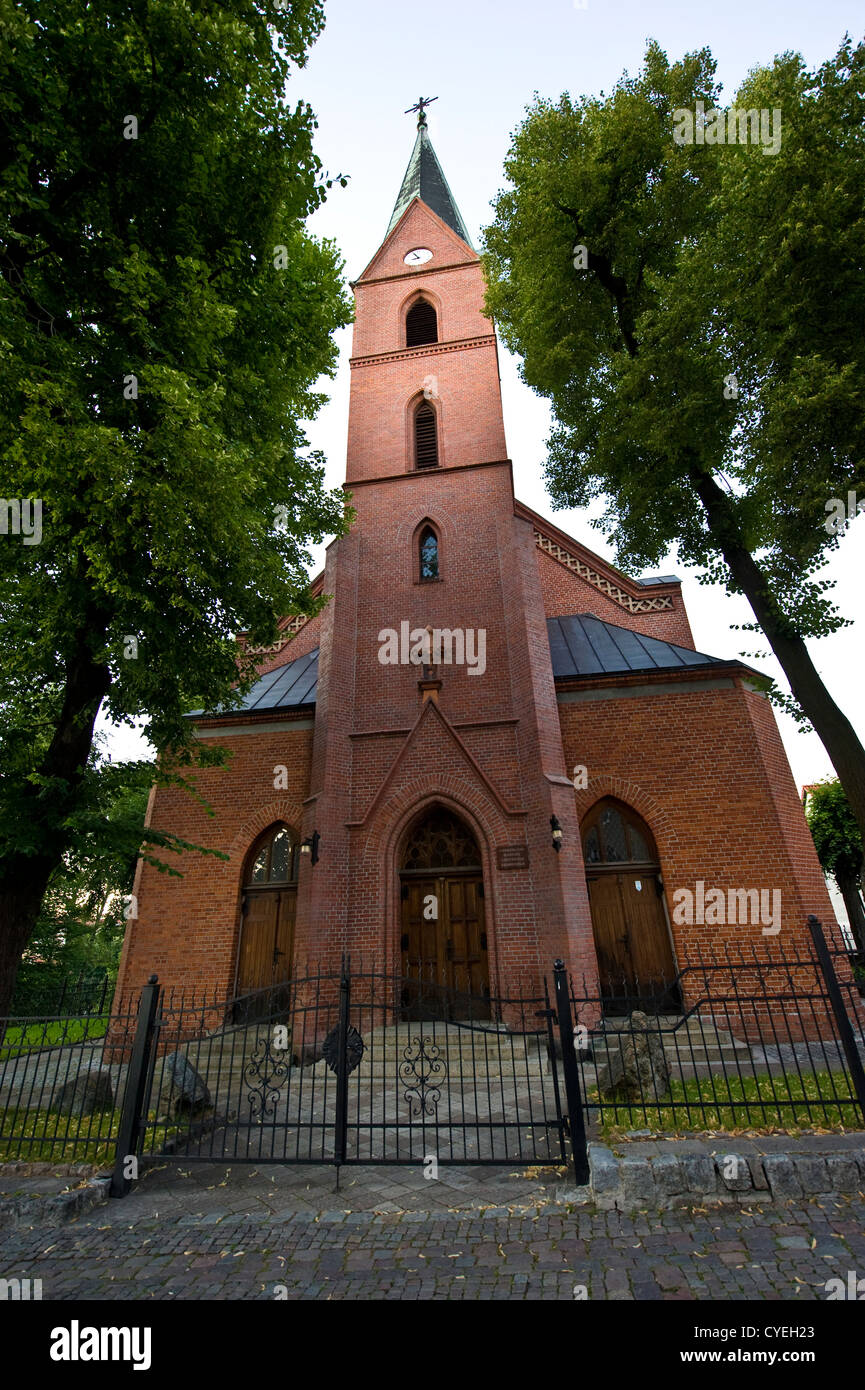 -Zuvor Allenstein - Olsztyn in Nordost-Polen, evangelische Kathedrale. Stockfoto