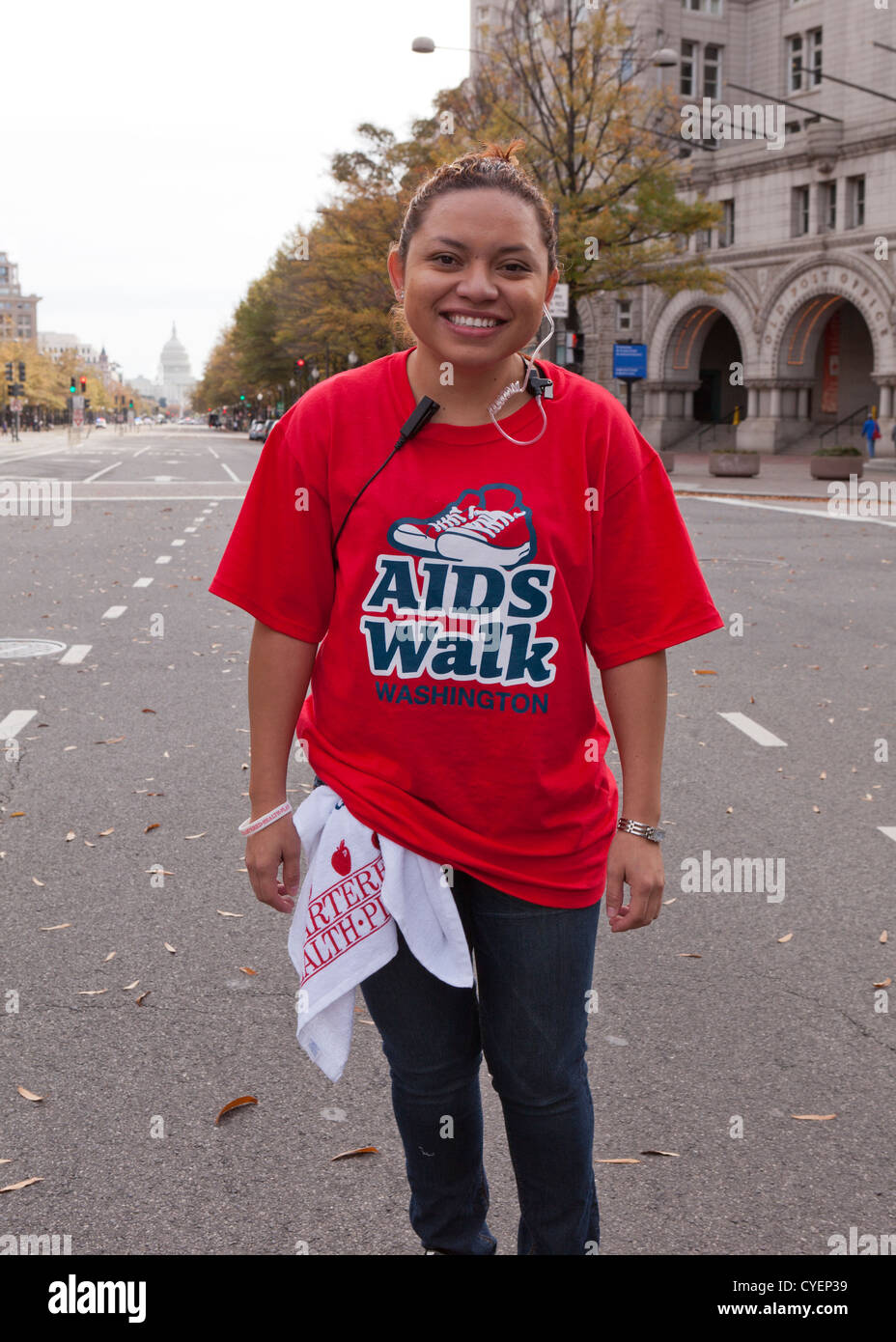 Hispanische Teilnehmer am nationalen AIDS Walk - Washington, DC Stockfoto