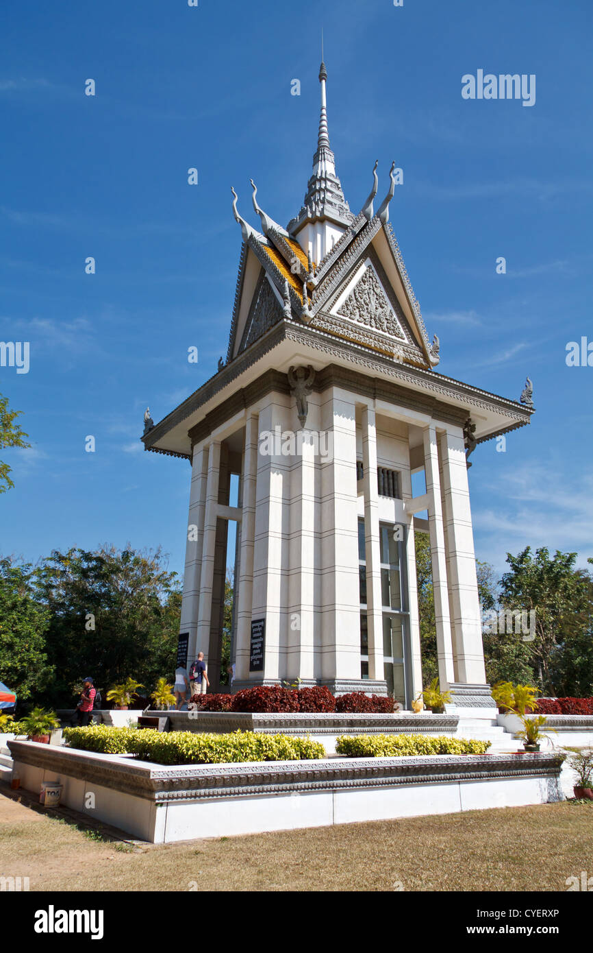 Gebäude der Gedenkstätte auf dem Gelände der Killing Fields Museum in Choeung Ek in der Nähe von Phnom Penh, Kambodscha Stockfoto