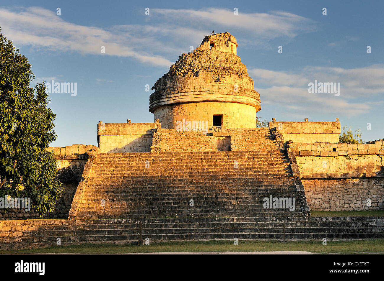 Das Observatorium in Chichen Itza, Mexoco, Yucatan Stockfoto