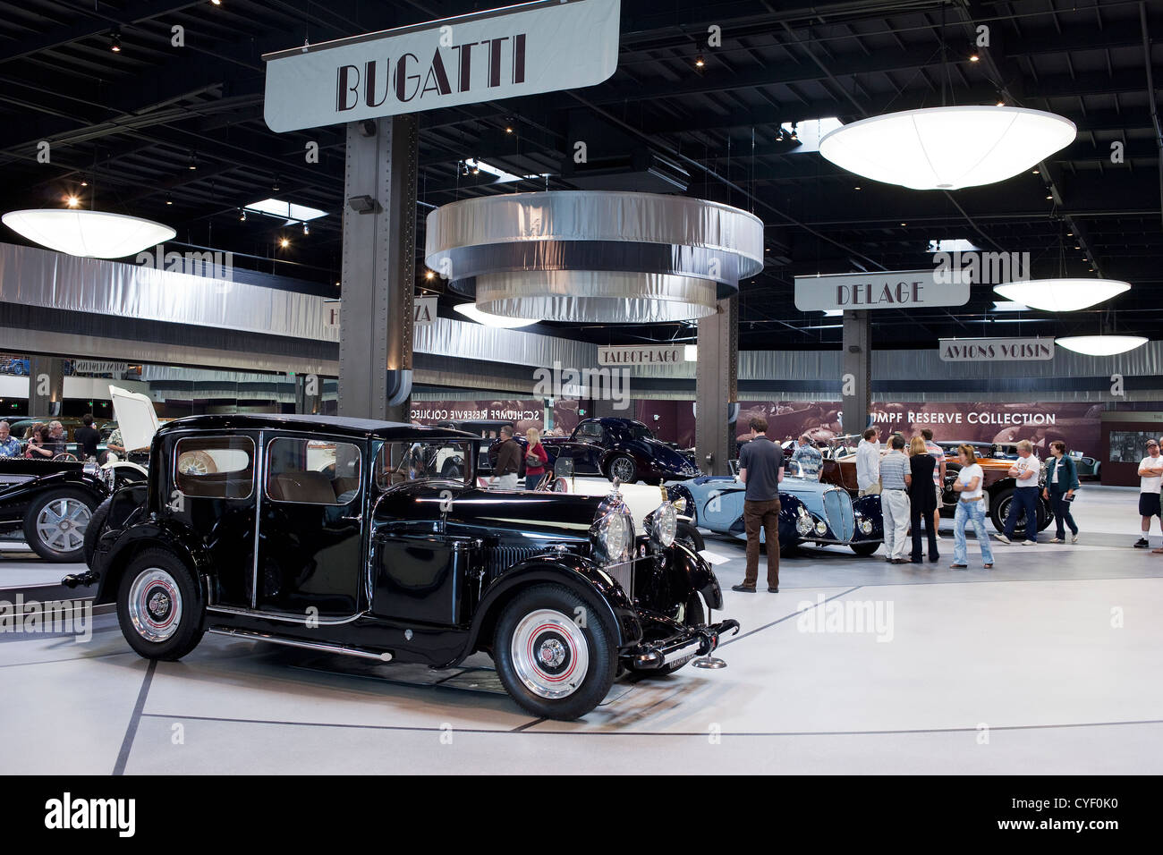 Mullin Automotive Museum beherbergt die beste Sammlung von historischen französischen Automobile einschließlich: Bugattis, Delages, Delahaye Stockfoto