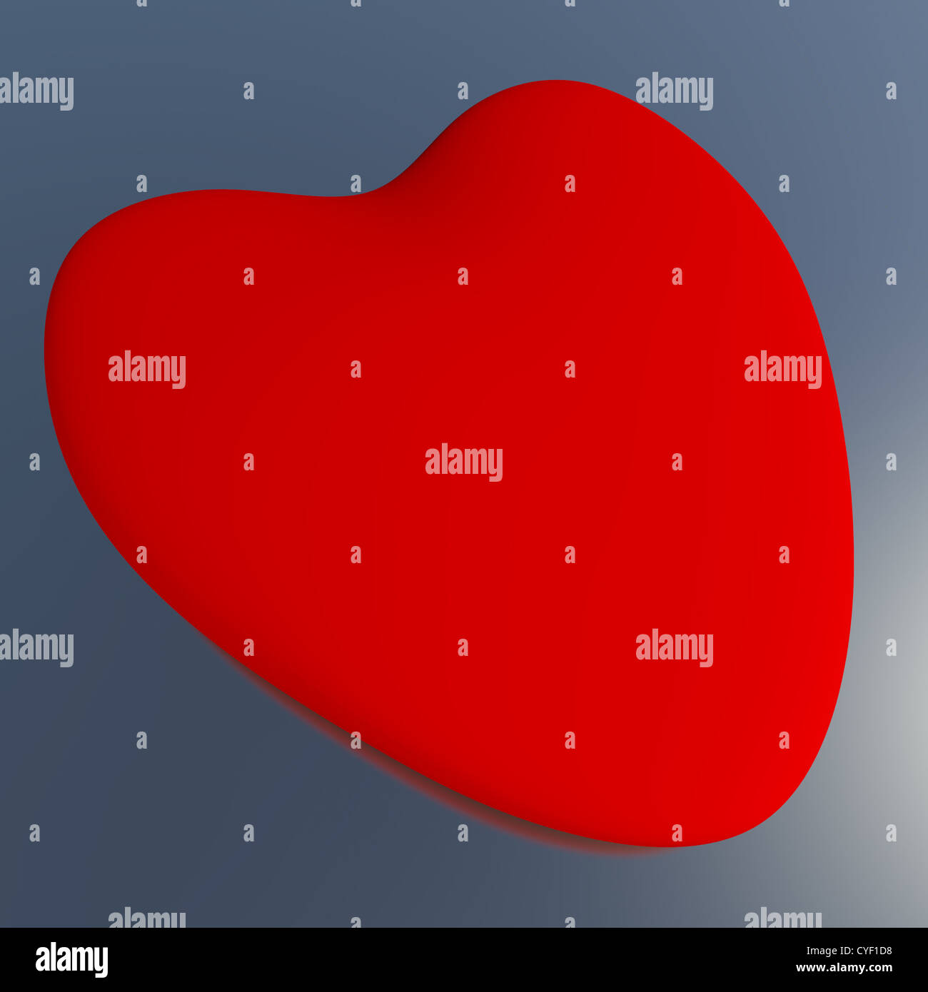 Herz auf blauem Grund zeigt Liebe Romantik und Valentine Stockfoto