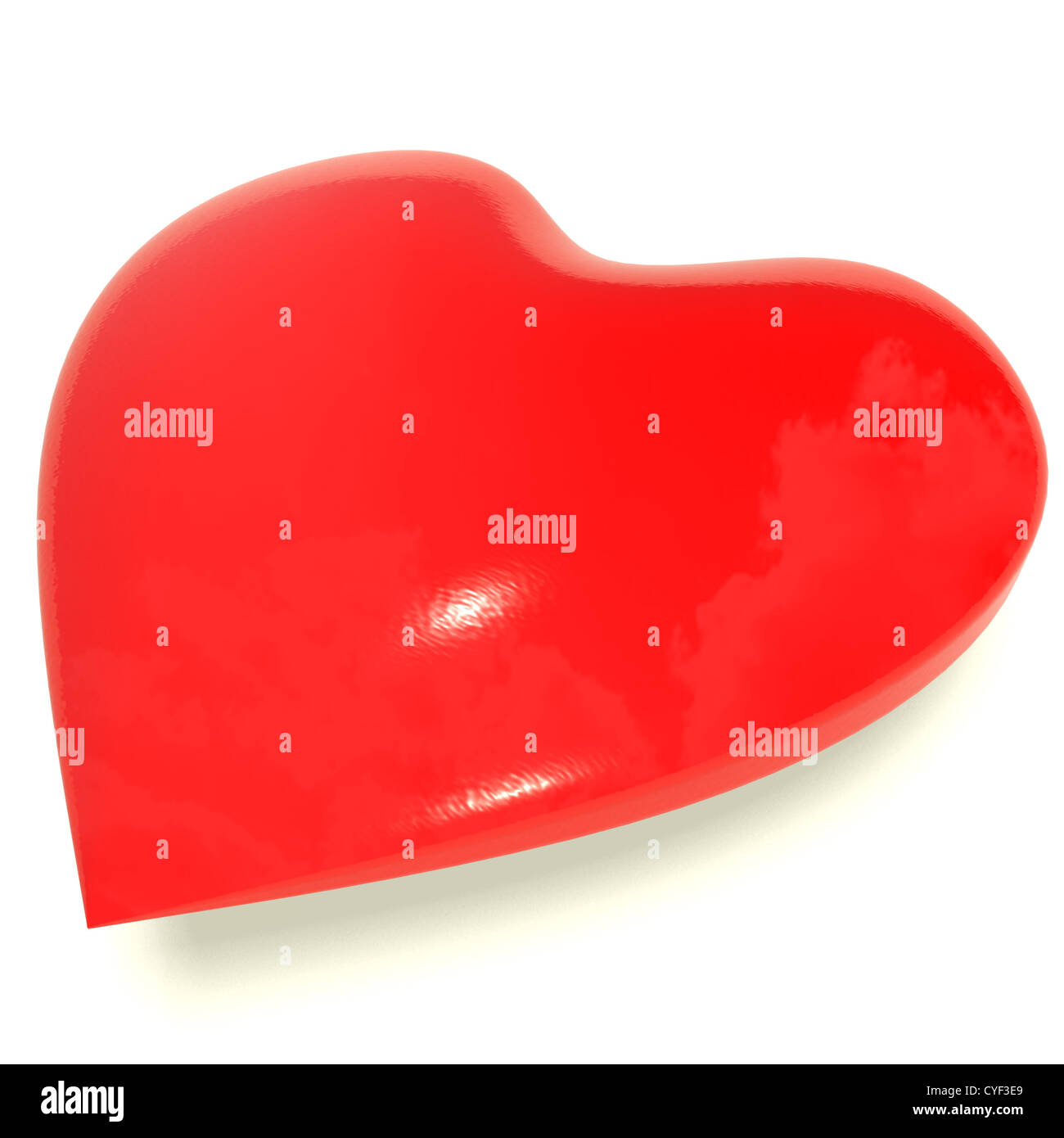 Rotes Herz für Liebe und Romantik Stockfoto