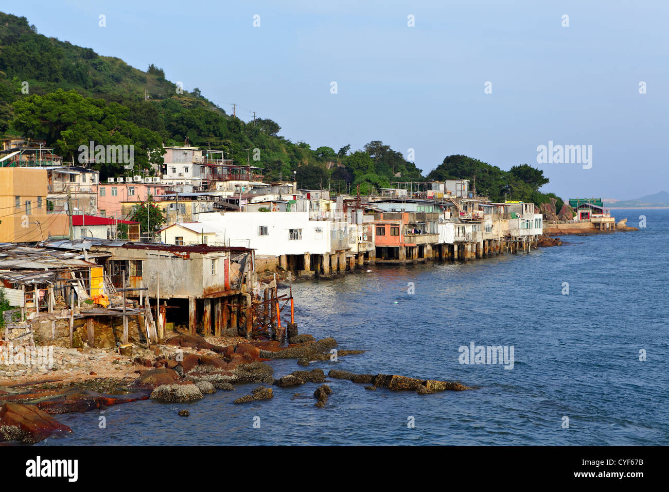 Dorf von Lei Yue Mun, Hong Kong Stockfoto