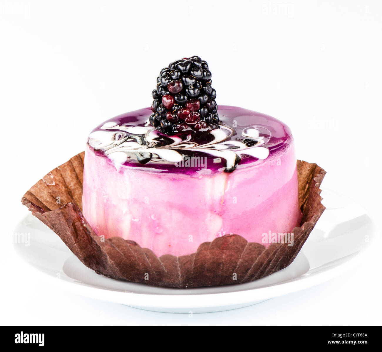 Kuchen mit blackberry Stockfoto