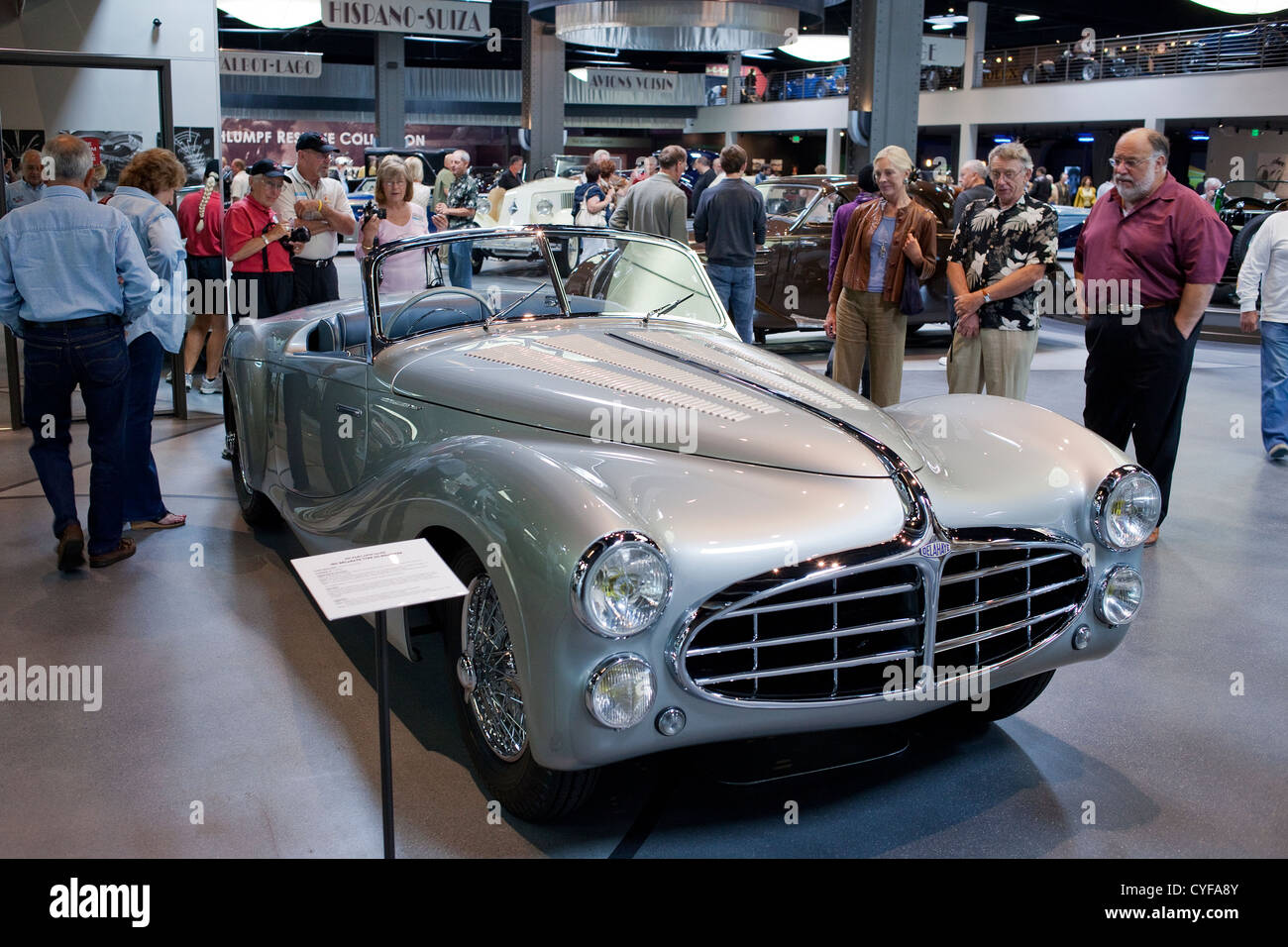 1951 Delahaye Typ 235 Cabriolet auf die Mullin Automotive Museum in Oxnard, Kalifornien Stockfoto