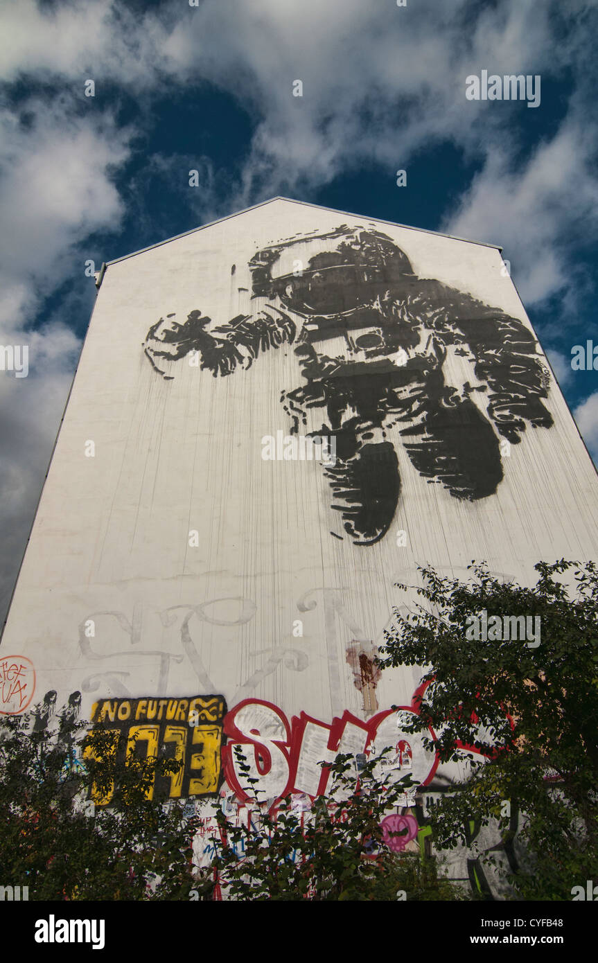 Street-Art, eine blühende alternative Subkultur in Berlin, Deutschland Stockfoto