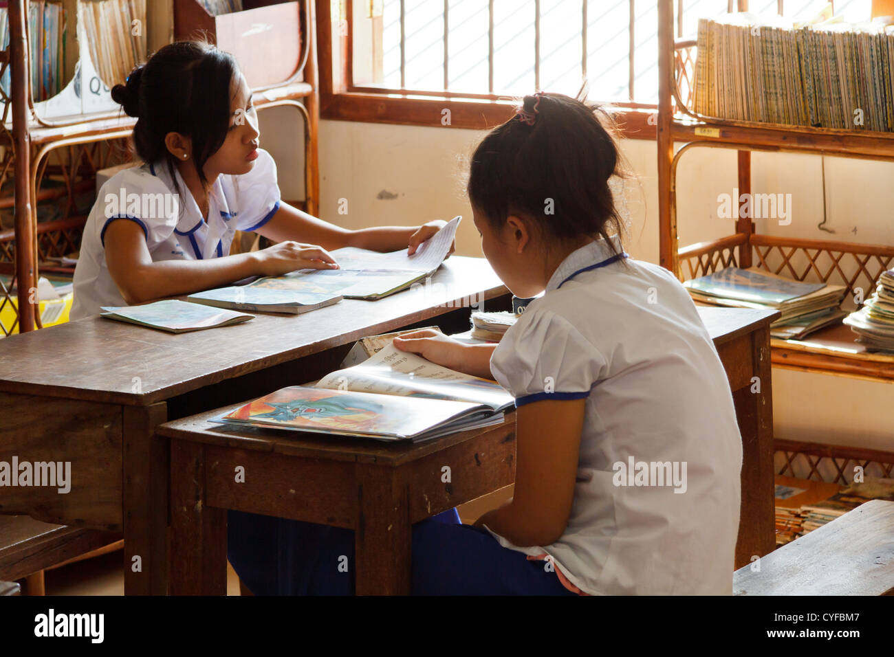 Bei der NGO Pour un Sourire d ' Enfant in Phnom Penh, Kambodscha Stockfoto