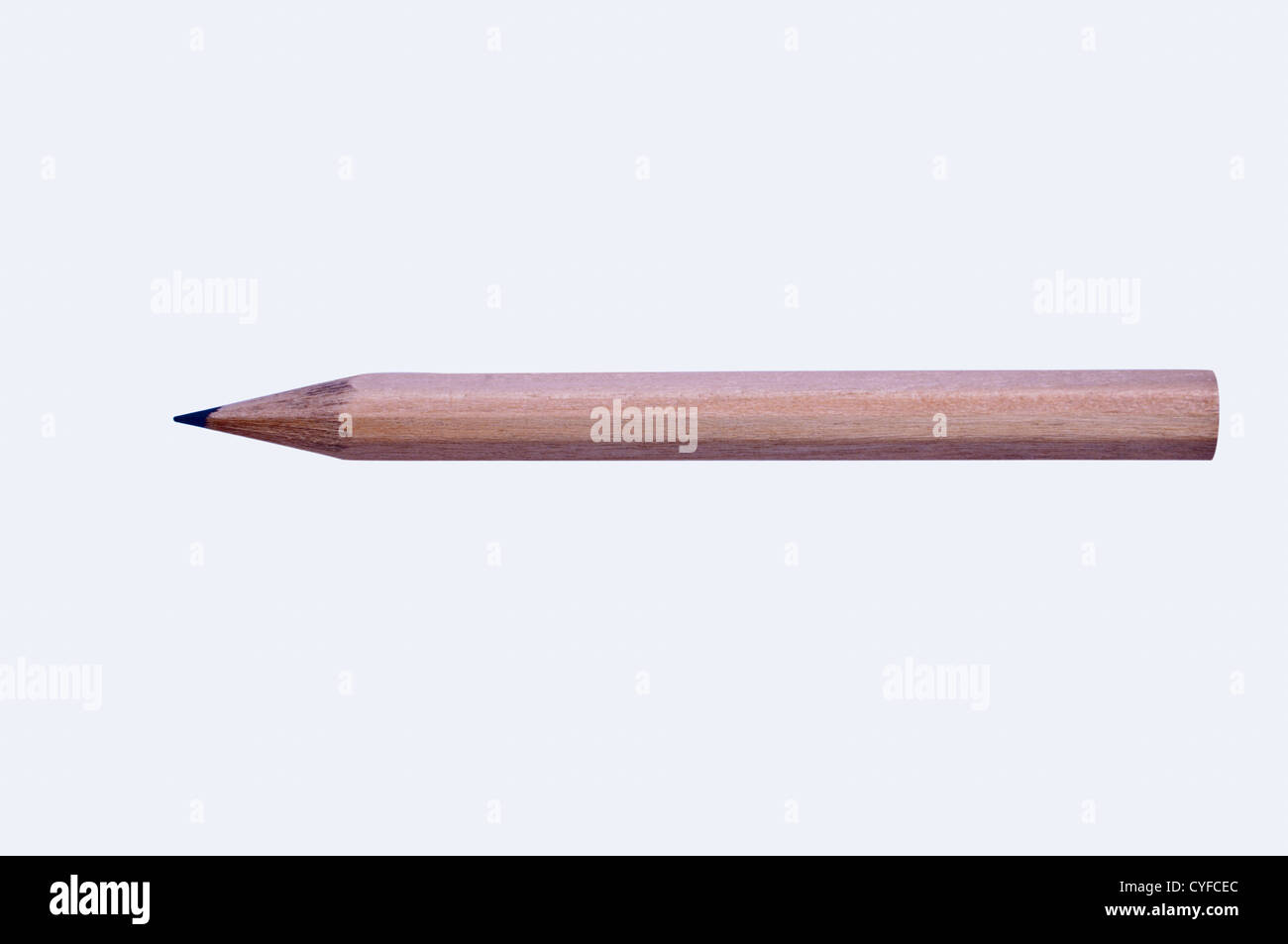 Beige Bleistift auf einem weißen Hintergrund isoliert Stockfoto