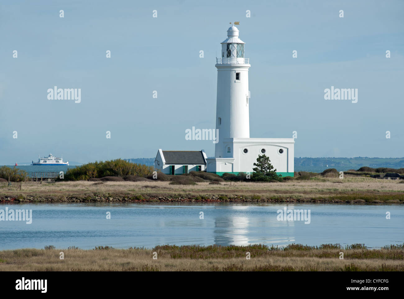 Hurst Point Lighthouse, Stockfoto