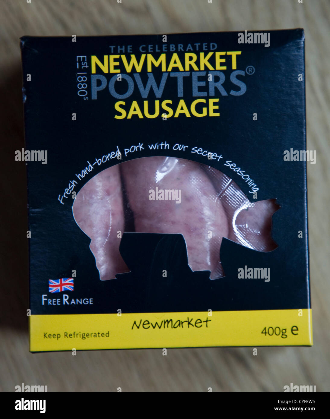 Suffolk, UK. 3. November 2012 gemacht Newmarket Wurst in Suffolk Sonderstatus erteilt worden und haben das 50. britische Lebensmittel die geschützte geografische Angabe (GGA) der Europäischen Kommission verliehen werden. Stockfoto