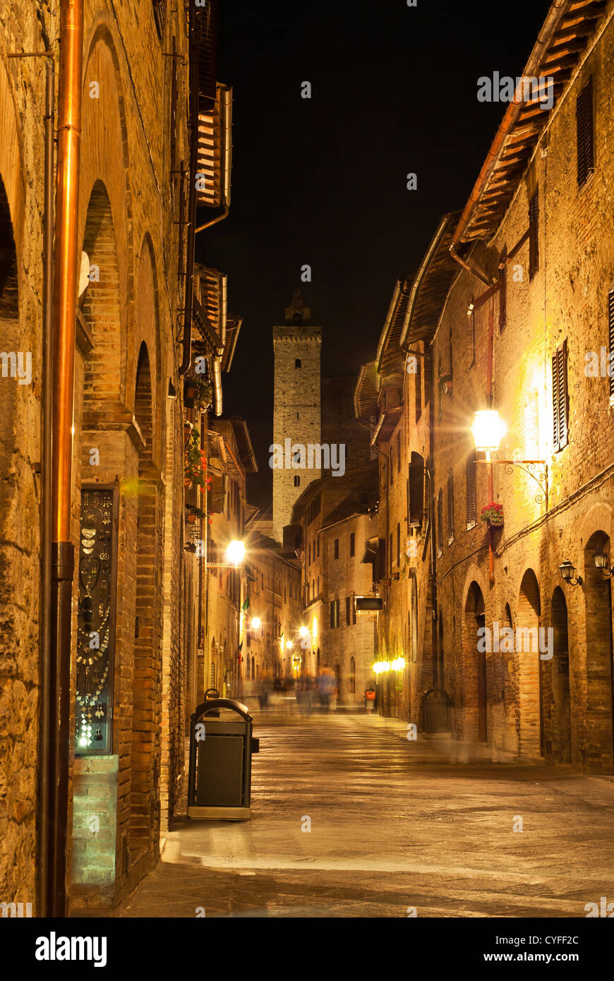 San Gimignano, ein kleinen ummauerten mittelalterlichen Stadt Siena, Toskana. Stockfoto