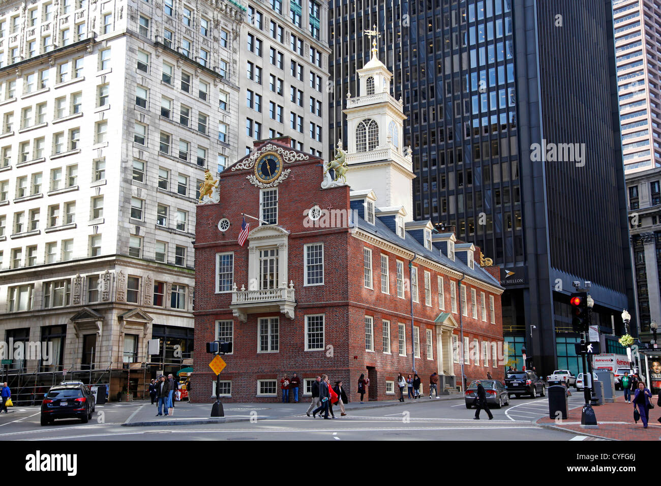 Der alte Staat Haus, Boston, Massachusetts, Amerika Stockfoto