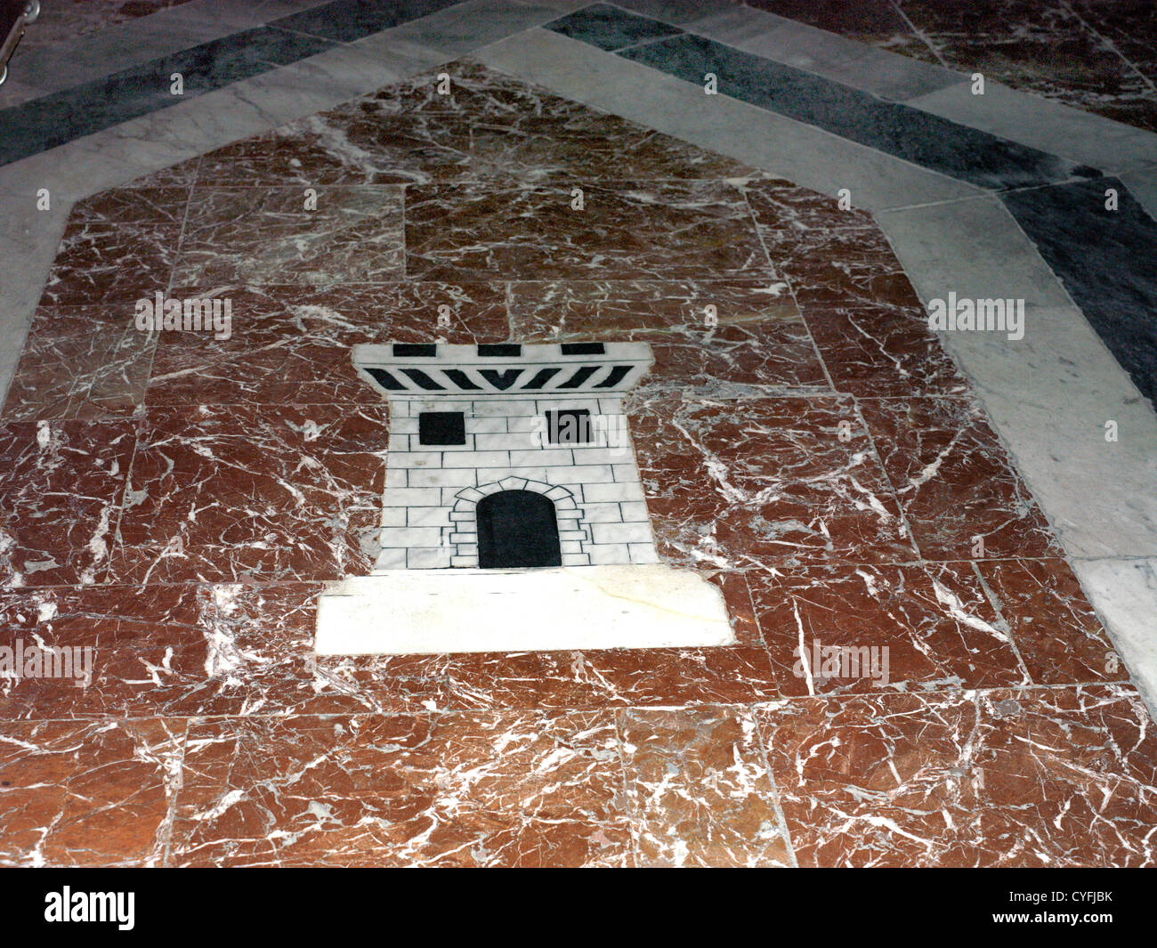 Monreale Sizilien Italien Monreale Kathedrale Jasper und Bild im Boden Stockfoto