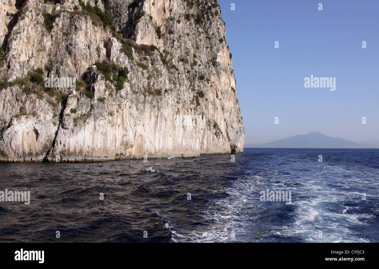 Capri-Felswand Stockfoto