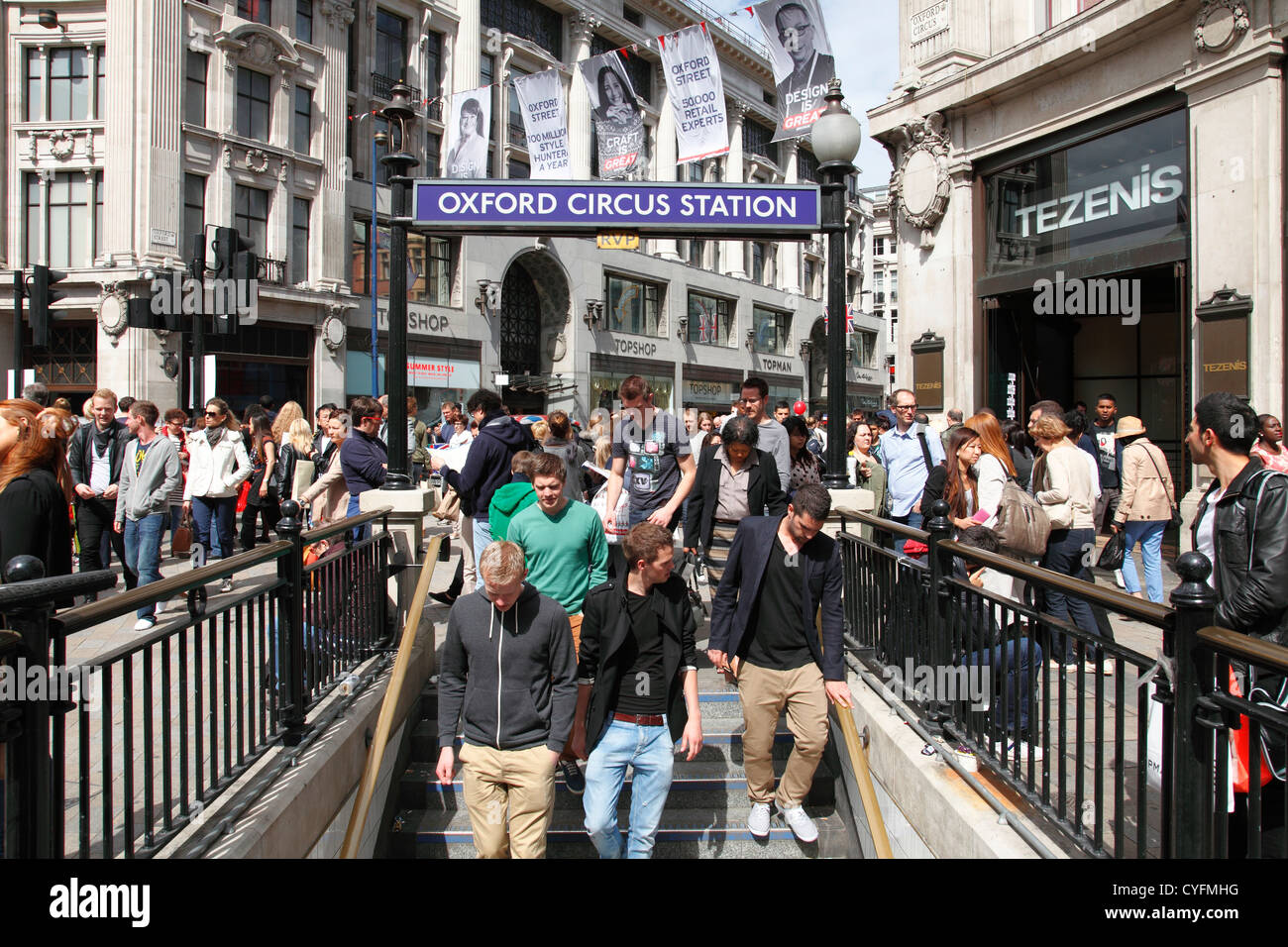 Oxford Circus, London, England, Großbritannien Stockfoto