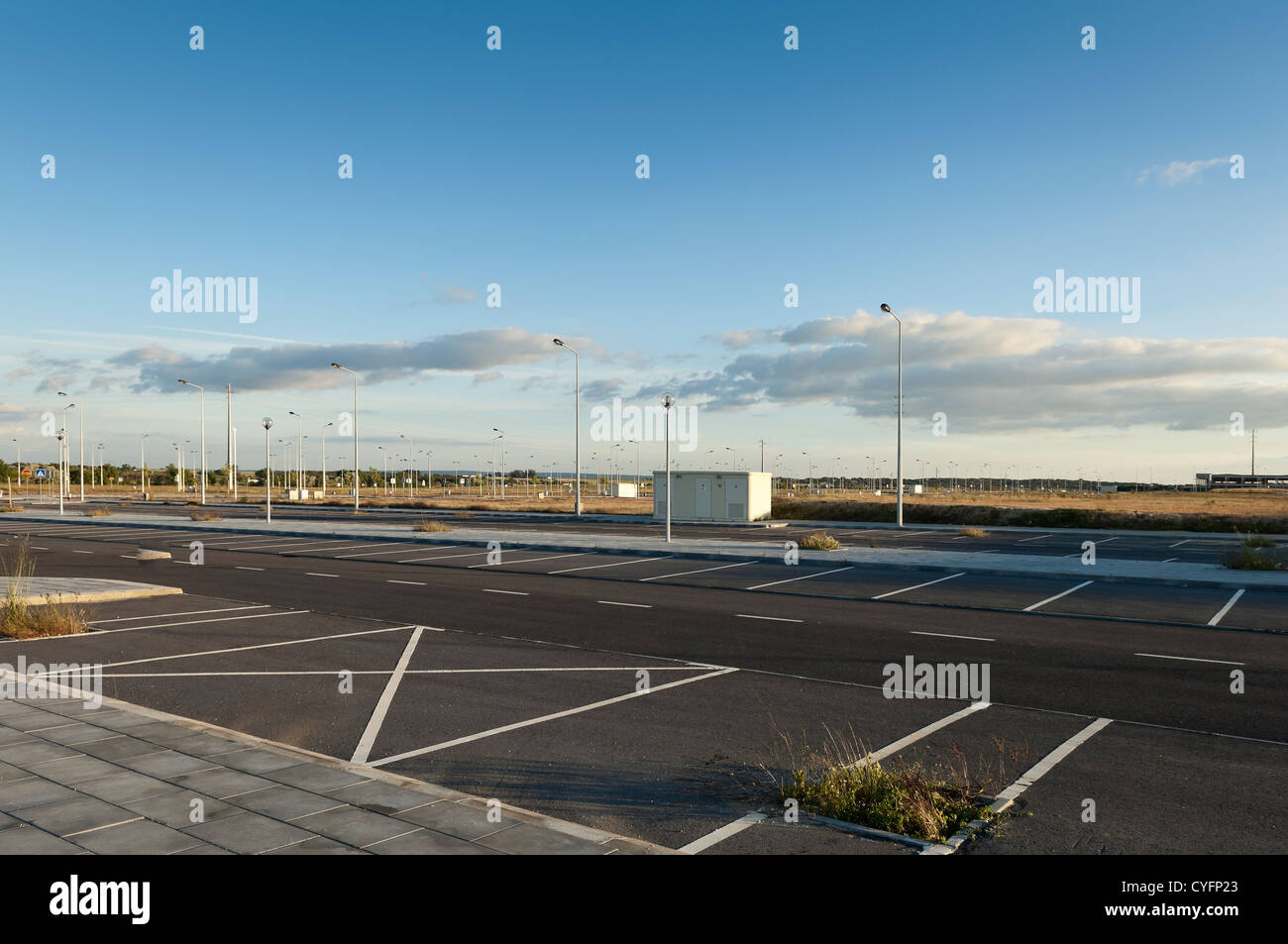 Voll infra strukturiert Baulücken baureif im Industriepark von Evora, Portugal Stockfoto