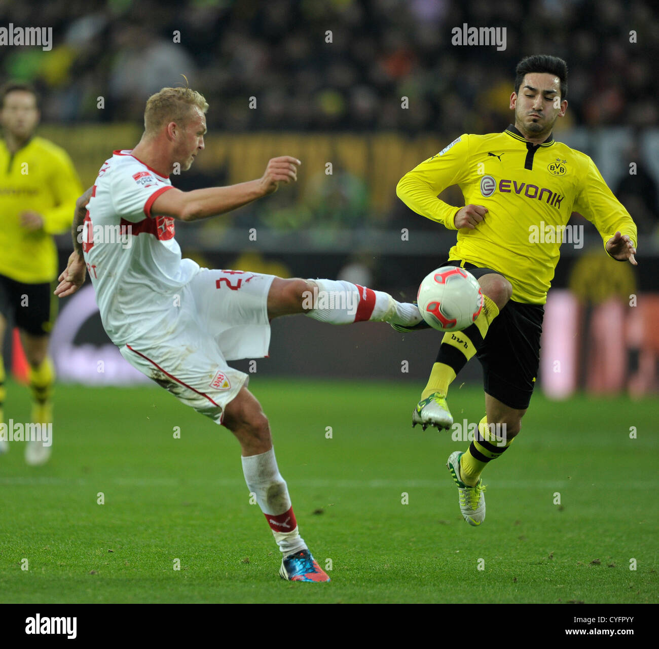 03.11..2012, deutsche Fußball Bundesliga, Signal Iduna Park, Borussia Dortmund Vs VfB Stuttgart 0:0---(Guendogan) (BVB) Stockfoto