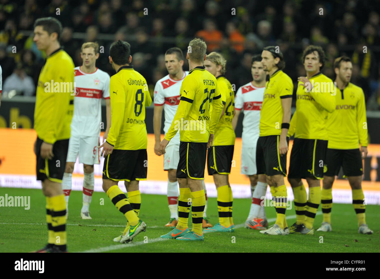 03.11..2012, deutsche Fußball Bundesliga, Signal Iduna Park, Borussia Dortmund Vs VfB Stuttgart 0:0---Spieler Stockfoto