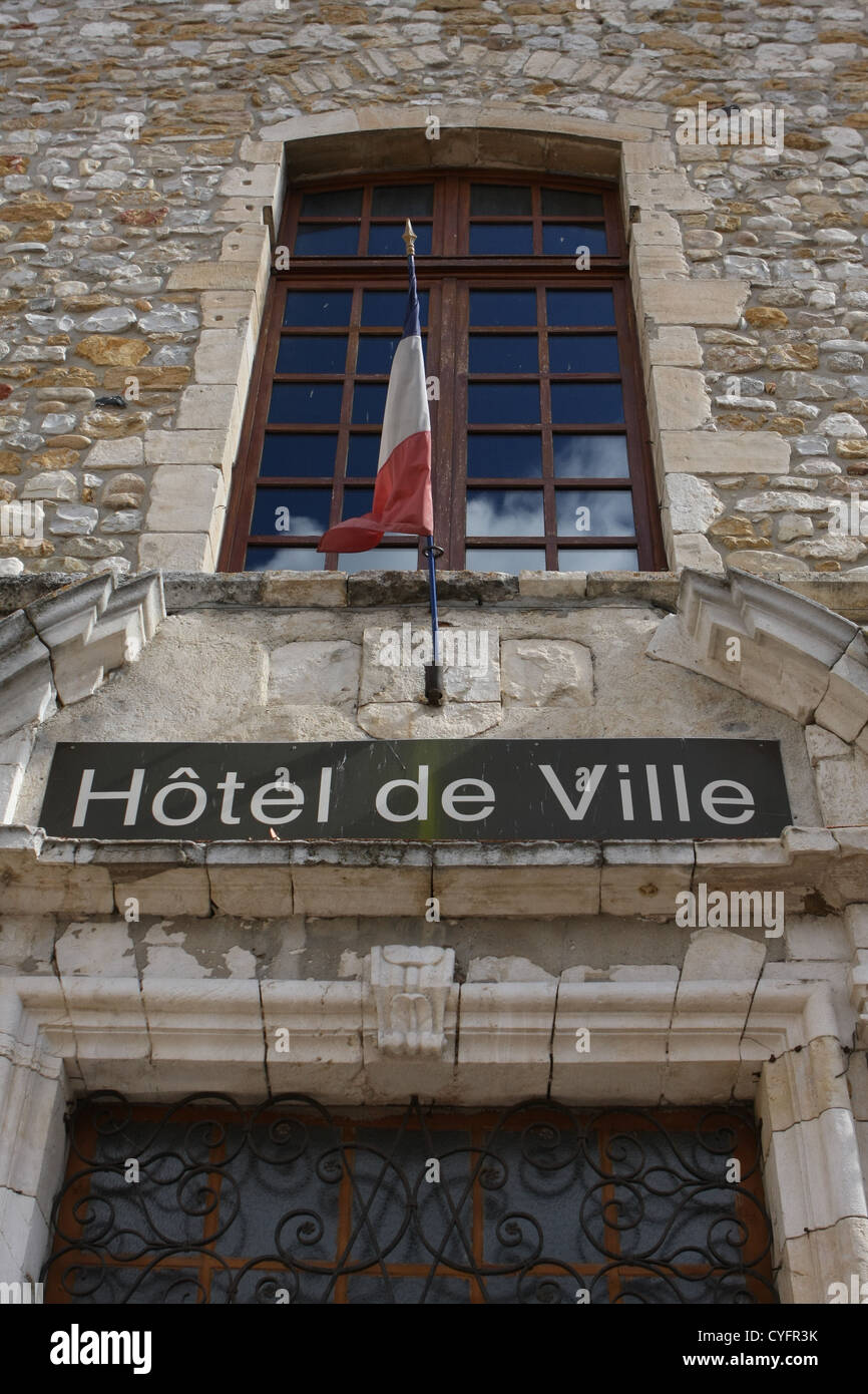 Hotel de Ville Valon-Pont-d ' Arc, Ardeche Stockfoto