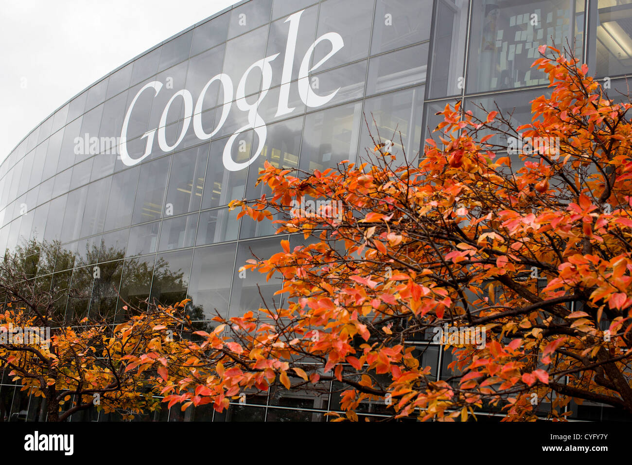 Der Hauptsitz von Google Komplex, auch bekannt als die "Googleplex" Stockfoto