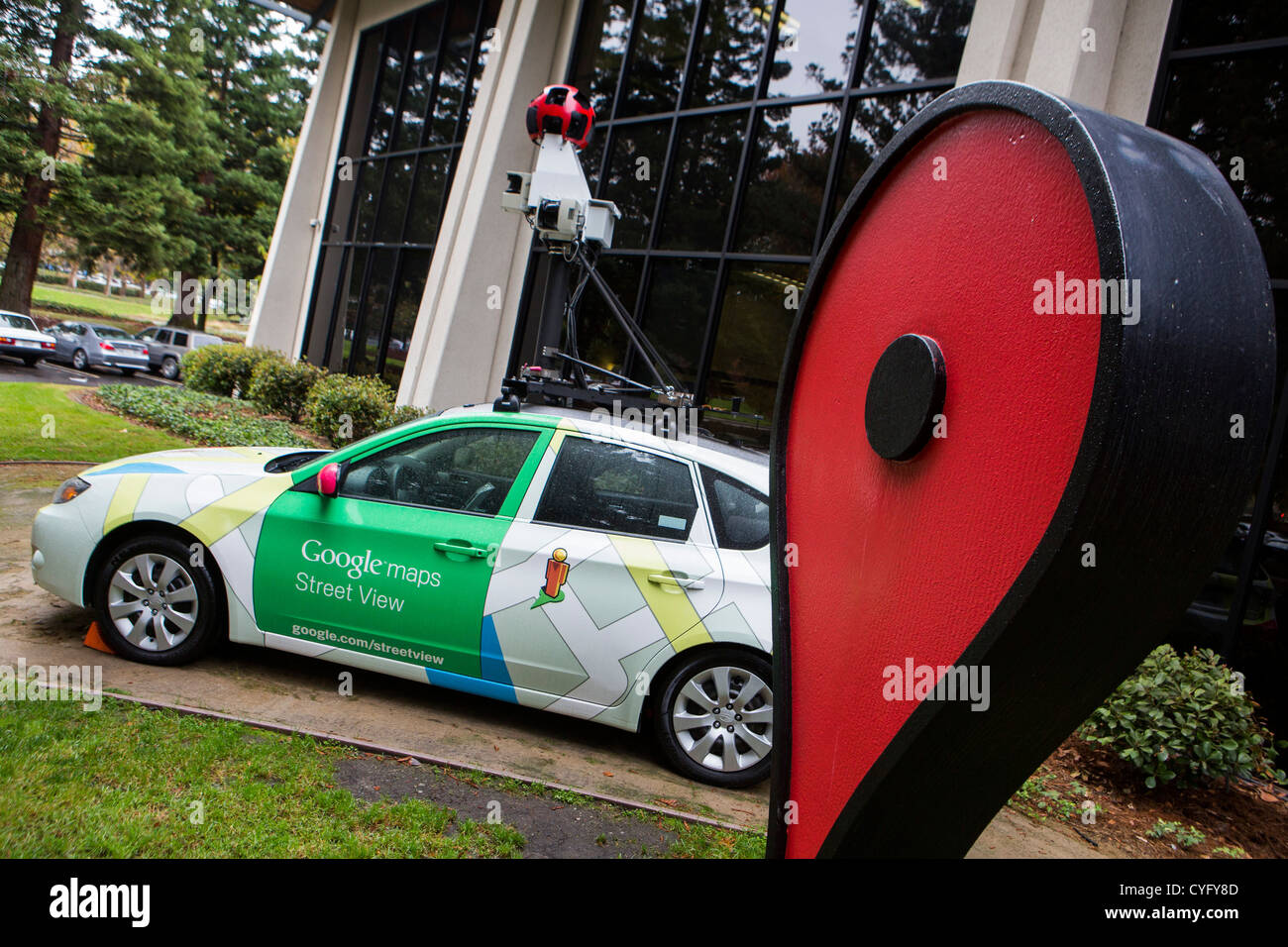 Google Maps und Street View Abschnitt der Google-Zentrale Komplex, auch bekannt als die "Googleplex" Stockfoto