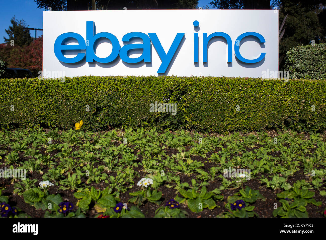 Der Hauptsitz von eBay, mit einem neuen Logo. Stockfoto