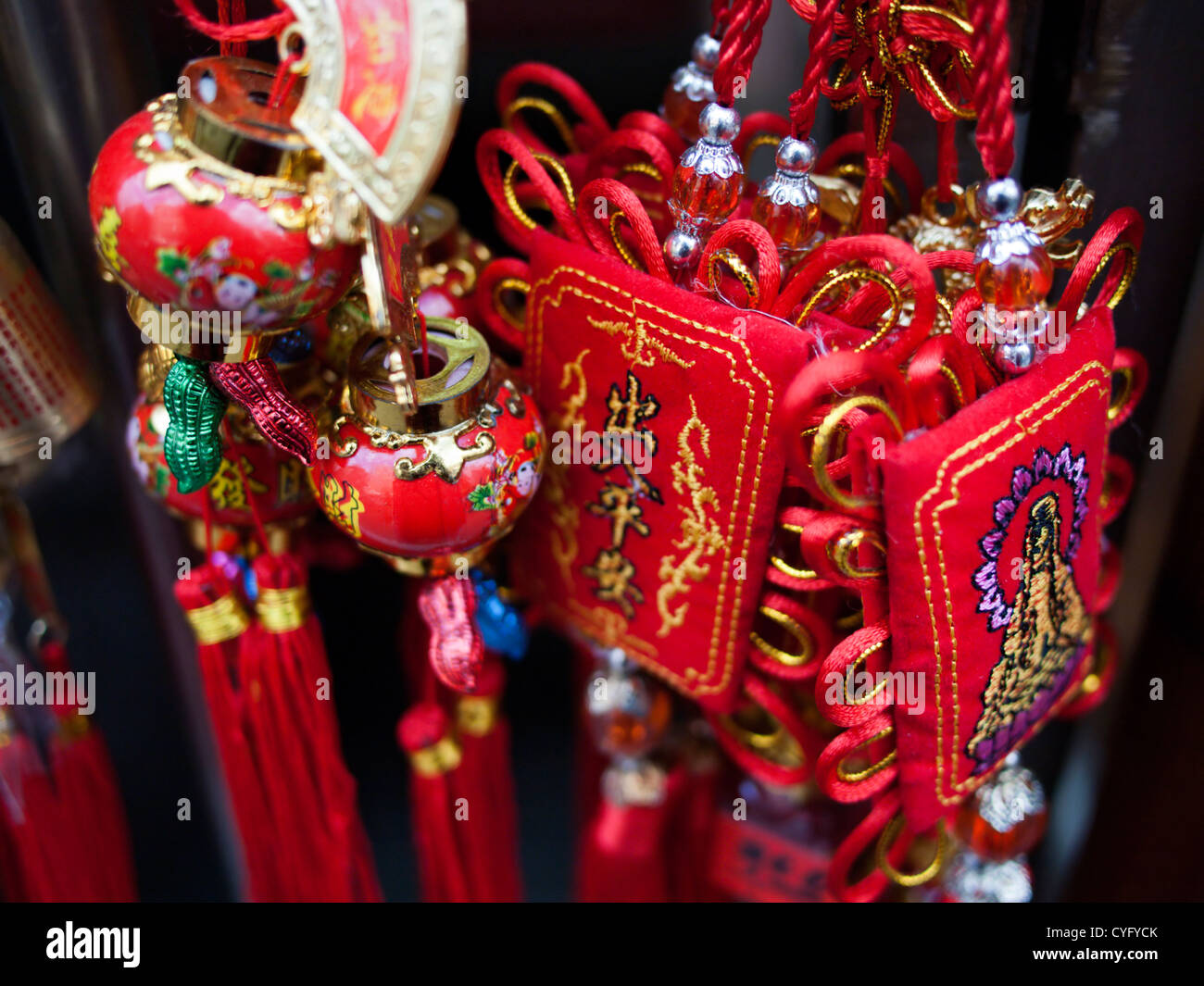 Chinesische rote Quasten Stockfoto