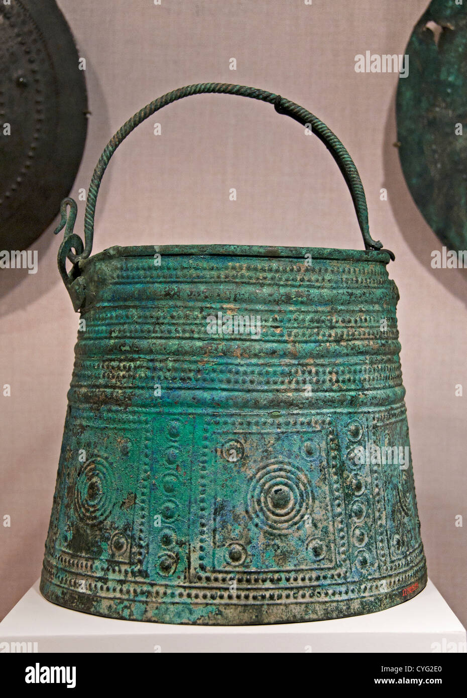 Bronzene Situla Eimer 8 Jahrhundert V Chr Villanova 20 Cm