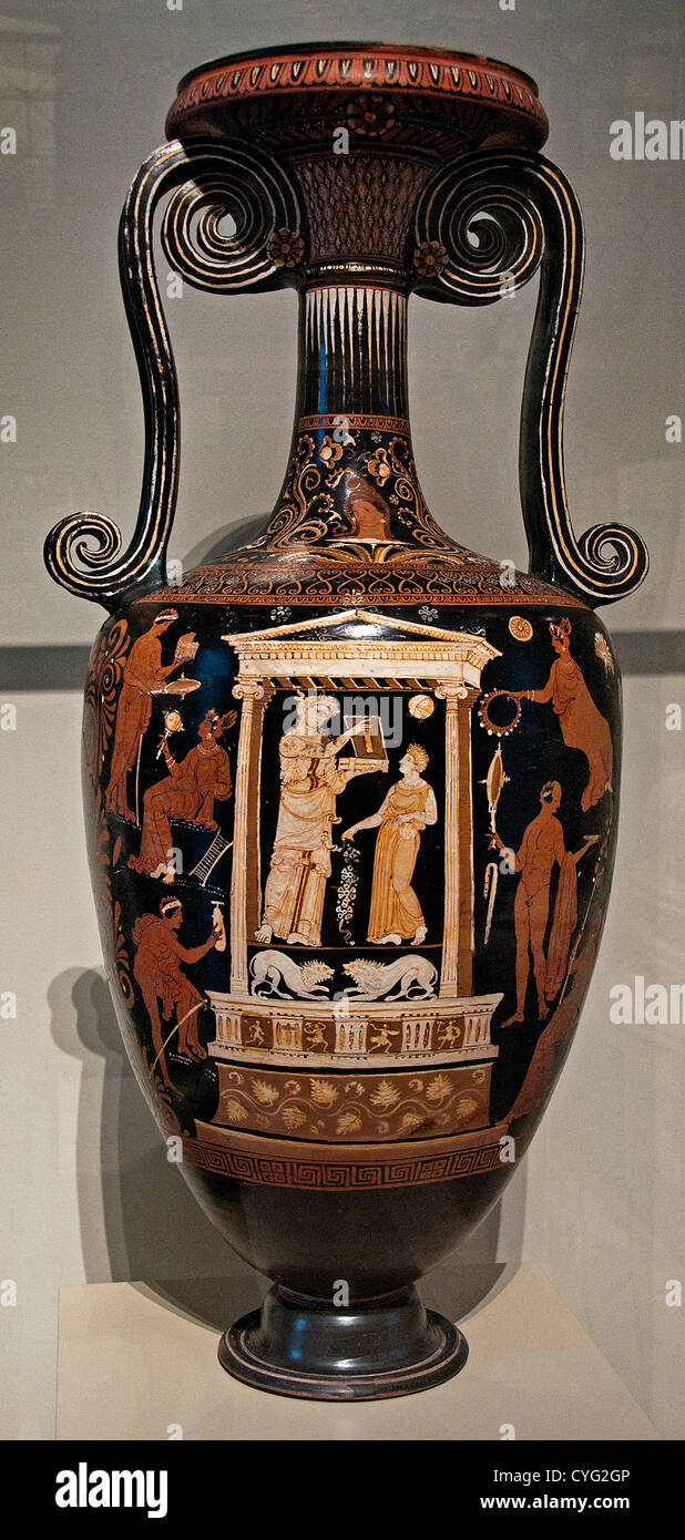 Terrakotta Grabstein zeremonielle Vase für Wasser Klassik 4. Jahrhundert BC griechischen Süden italienischen apulischen Stockfoto