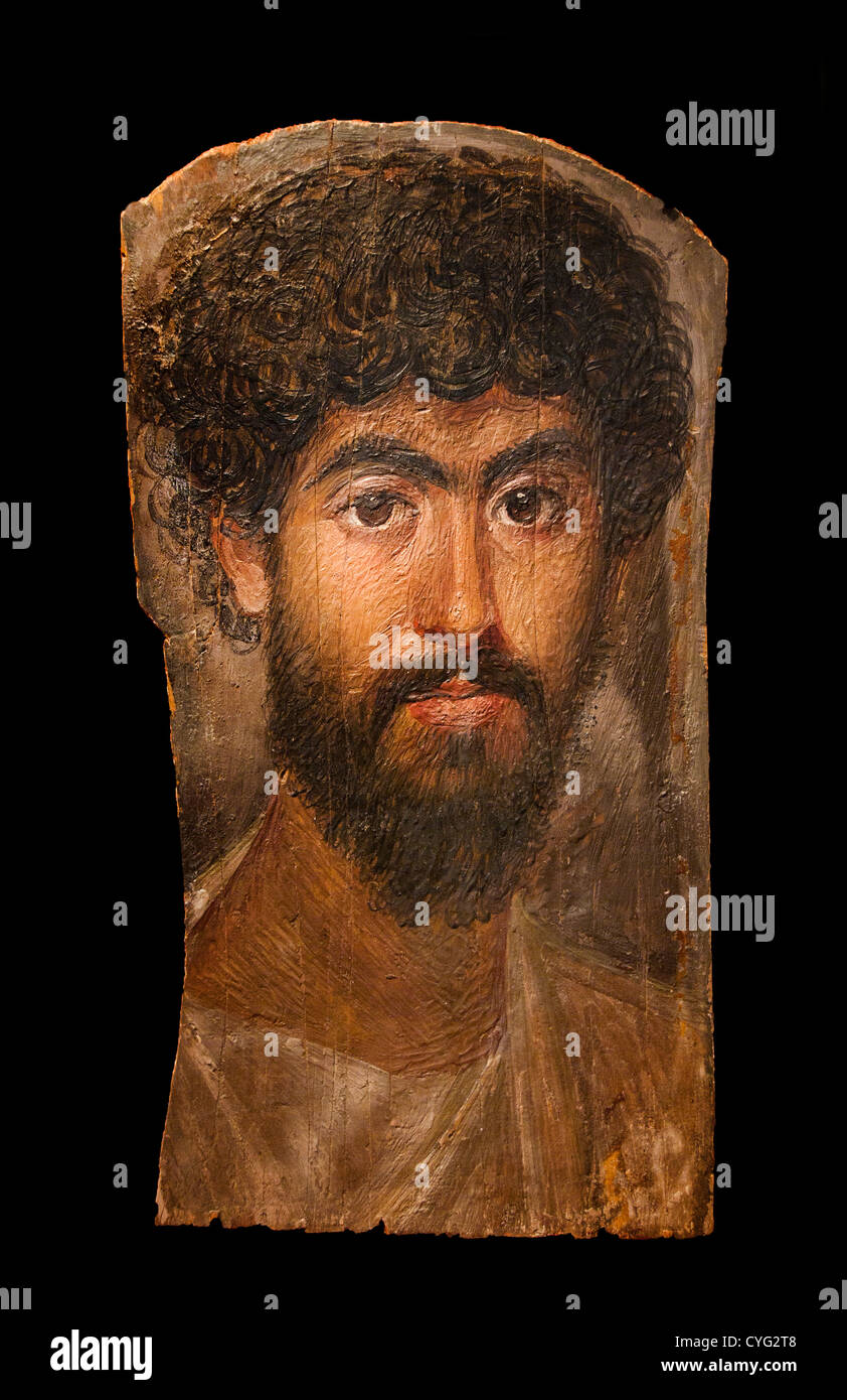 Ein Mann Roman mit hohen Coloring 161 – 180 n. Chr. Ägypten Enkaustic Malerei ägyptischen Stockfoto
