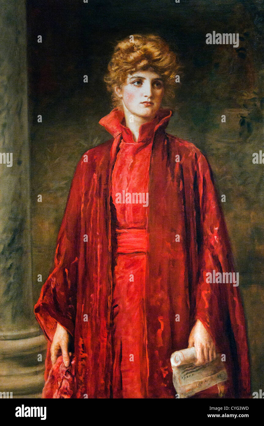 Portia 1886 durch Sir John Everett Millais britische, Southampton 1829 – 1896 London125 x 83 cm Schauspielerin Kate Dolan Stockfoto