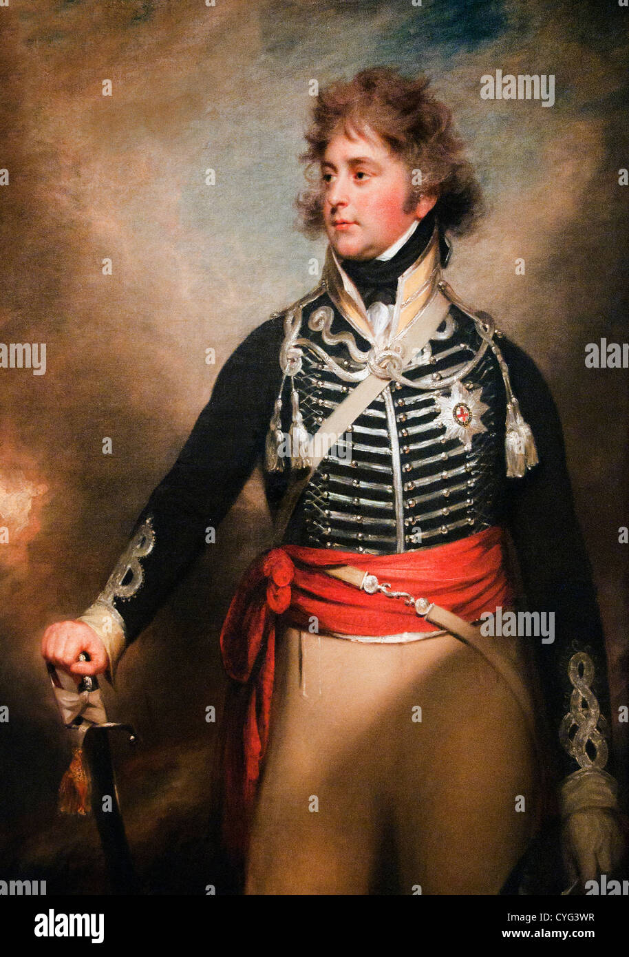 König George IV 1762 – 1830 als Prince Of Wales von Sir William Beechey Englisch 142.9 x 113 cm Stockfoto