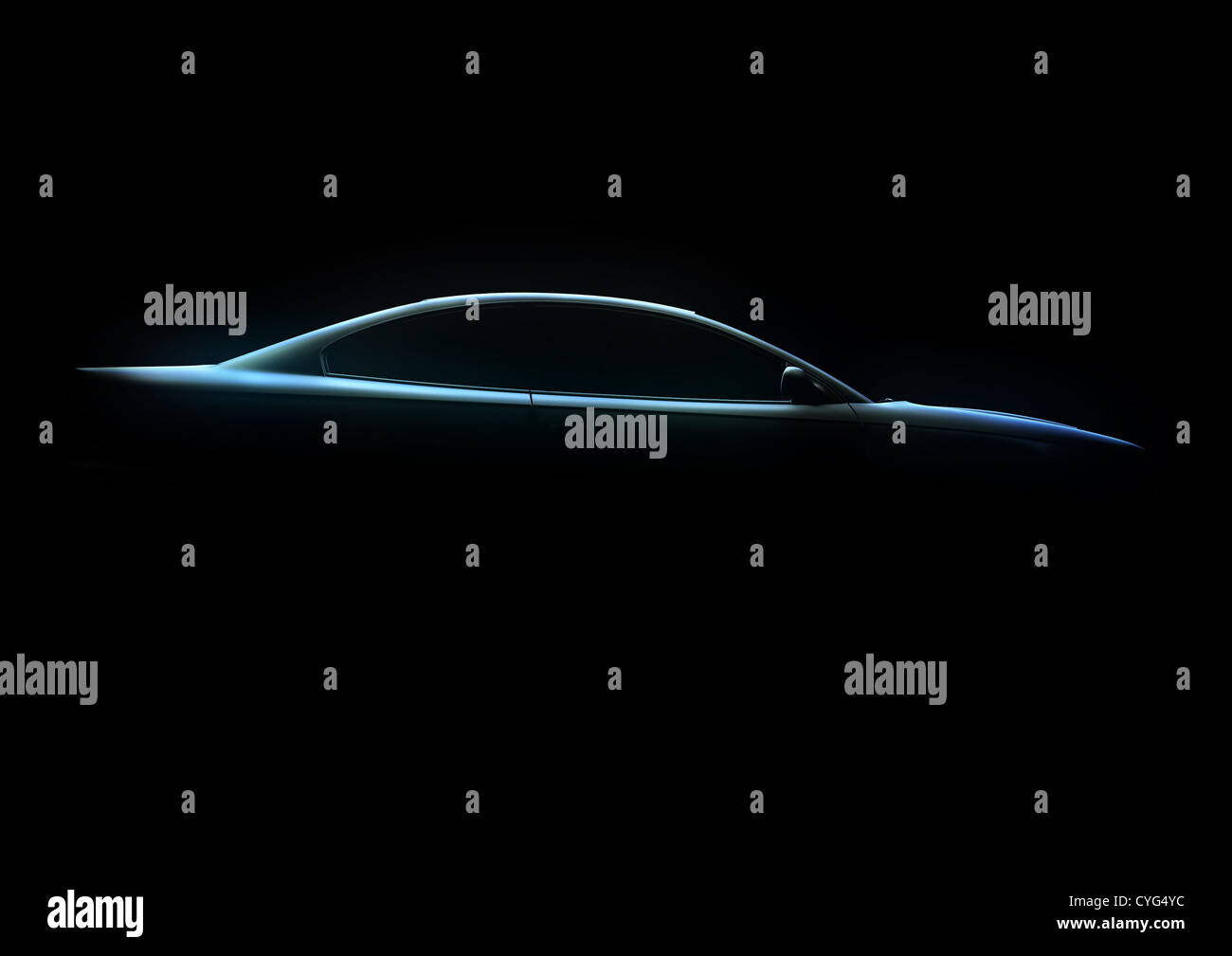 Sport-Fahrzeug-Silhouette Stockfoto