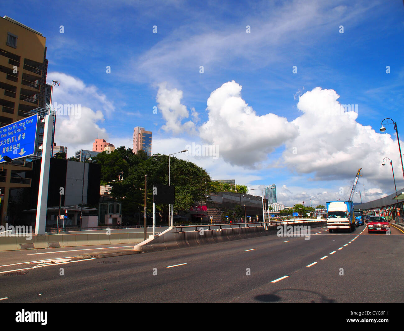 Hong Kong, Tsim Sha Tsui, urban Sinn, Avenue of Stars Salisbury Road Traffic urban tsimshatsui Stockfoto