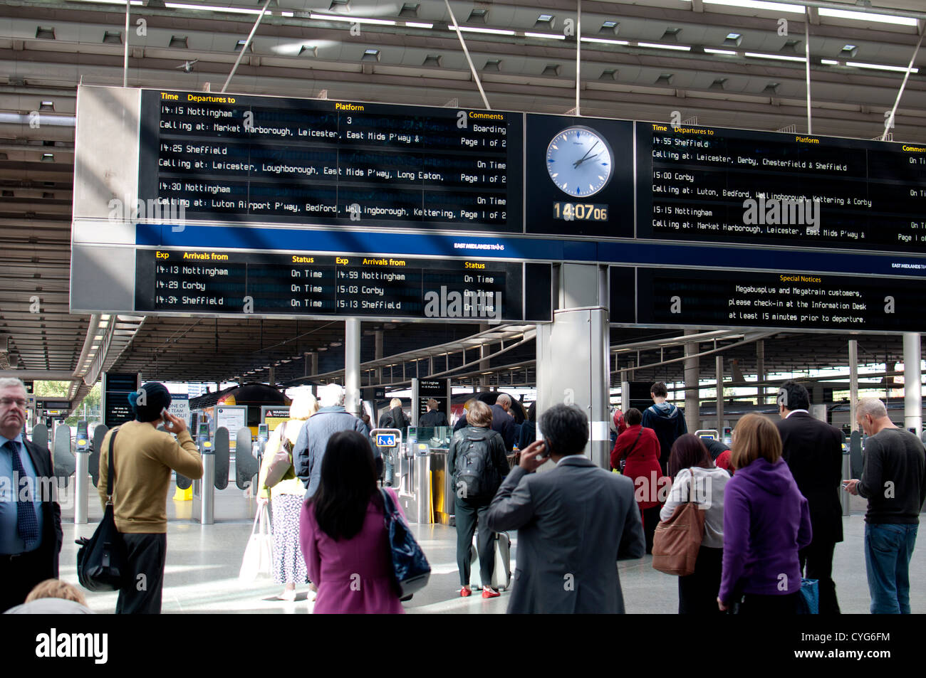 Der inländischen Terminus, St. Pancras International Station, London, UK Stockfoto